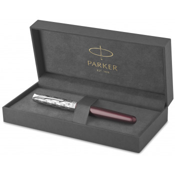 Ручка перьевая Parker Sonnet Premium F537, Metal Red CT (Перо F)